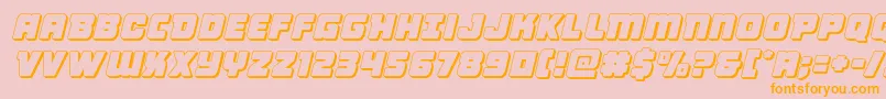 Victorycomics3Dsemital Font – Orange Fonts on Pink Background