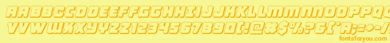 Шрифт Victorycomics3Dsemital – оранжевые шрифты на жёлтом фоне