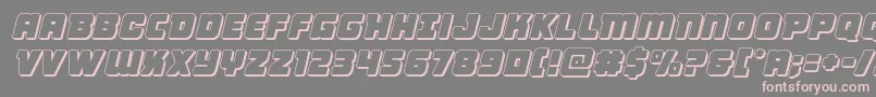 Victorycomics3Dsemital Font – Pink Fonts on Gray Background