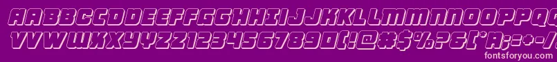 Victorycomics3Dsemital Font – Pink Fonts on Purple Background