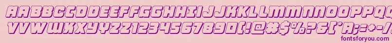 Victorycomics3Dsemital Font – Purple Fonts on Pink Background