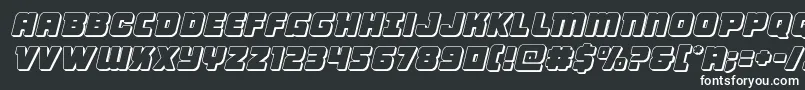 Шрифт Victorycomics3Dsemital – белые шрифты на чёрном фоне