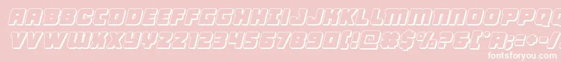 Victorycomics3Dsemital Font – White Fonts on Pink Background