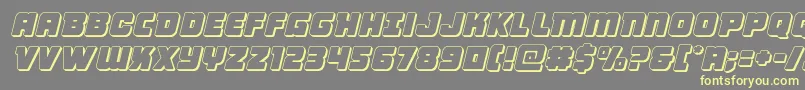 Victorycomics3Dsemital Font – Yellow Fonts on Gray Background