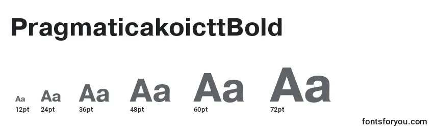 PragmaticakoicttBold Font Sizes