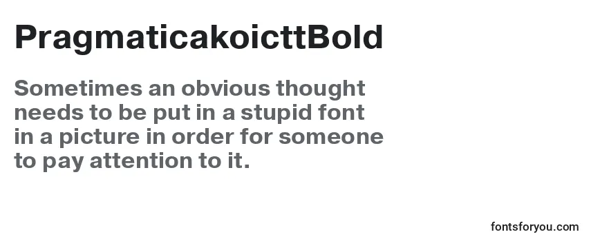 PragmaticakoicttBold Font