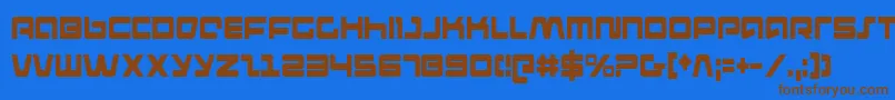 PulseRifleCondensed Font – Brown Fonts on Blue Background