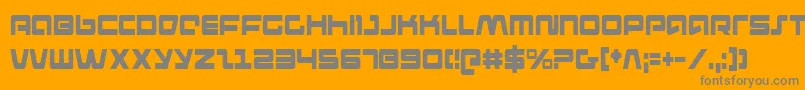 PulseRifleCondensed-Schriftart – Graue Schriften auf orangefarbenem Hintergrund