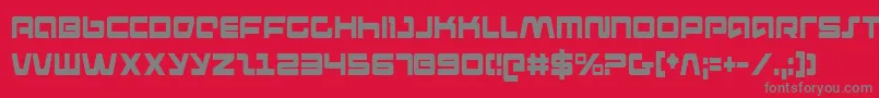 フォントPulseRifleCondensed – 赤い背景に灰色の文字