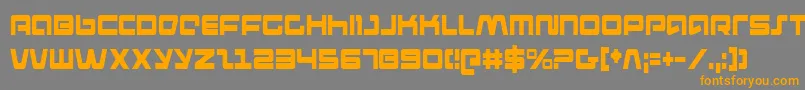 PulseRifleCondensed Font – Orange Fonts on Gray Background