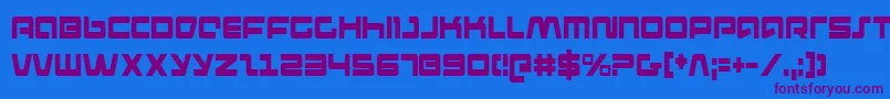 PulseRifleCondensed Font – Purple Fonts on Blue Background