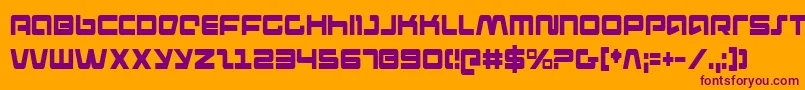 PulseRifleCondensed Font – Purple Fonts on Orange Background