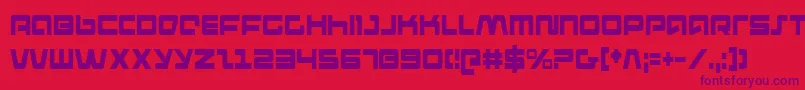 Więcej informacji o czcionce PulseRifleCondensed Czcionka PulseRifleCondensed – fioletowe czcionki na czerwonym tle