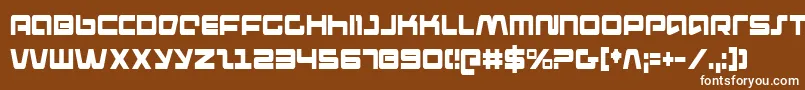 Шрифт PulseRifleCondensed – белые шрифты на коричневом фоне