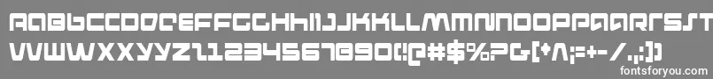 PulseRifleCondensed-fontti – valkoiset fontit harmaalla taustalla