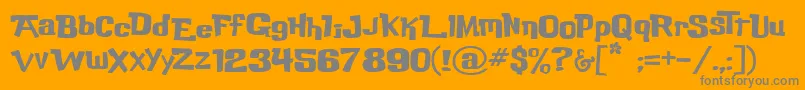 フォントBukaBird – オレンジの背景に灰色の文字