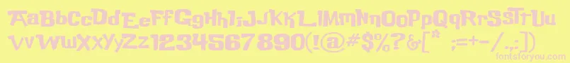 BukaBird Font – Pink Fonts on Yellow Background