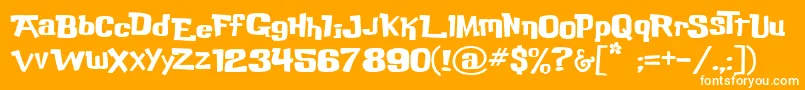 フォントBukaBird – オレンジの背景に白い文字