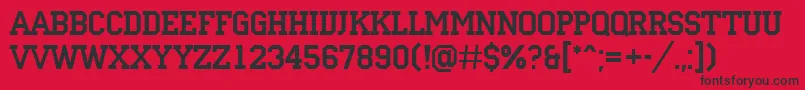 ACampus Font – Black Fonts on Red Background