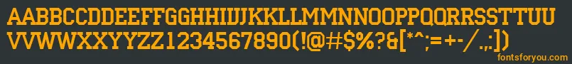 ACampus Font – Orange Fonts on Black Background