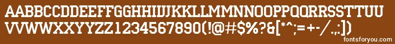 フォントACampus – 茶色の背景に白い文字