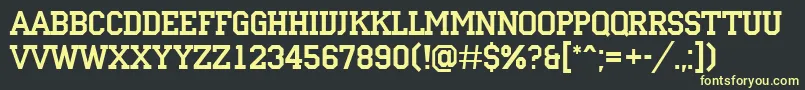 フォントACampus – 黒い背景に黄色の文字