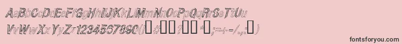 fuente CarboncilloPaloItalic – Fuentes Negras Sobre Fondo Rosa