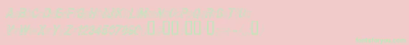 CarboncilloPaloItalic Font – Green Fonts on Pink Background