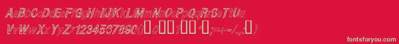 fuente CarboncilloPaloItalic – Fuentes Verdes Sobre Fondo Rojo