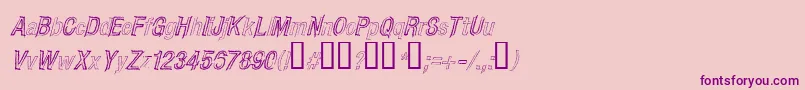 CarboncilloPaloItalic Font – Purple Fonts on Pink Background