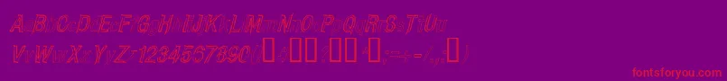 CarboncilloPaloItalic Font – Red Fonts on Purple Background