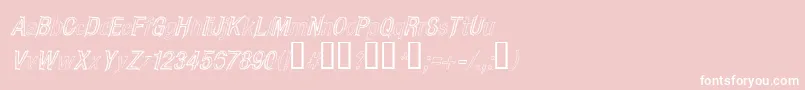 CarboncilloPaloItalic Font – White Fonts on Pink Background