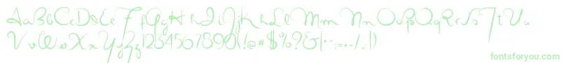 Шрифт Masanascript4silueta – зелёные шрифты