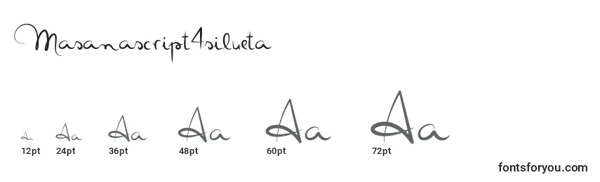 Masanascript4silueta Font Sizes