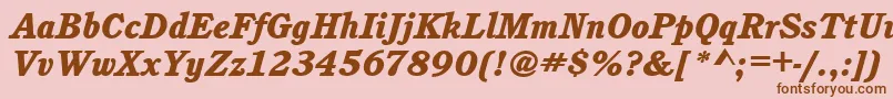 CushingitcteeheaItalic Font – Brown Fonts on Pink Background