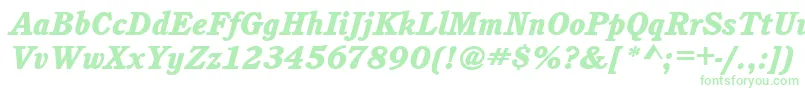 フォントCushingitcteeheaItalic – 緑のフォント