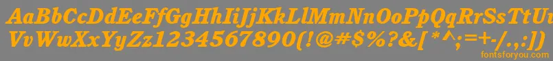 CushingitcteeheaItalic Font – Orange Fonts on Gray Background