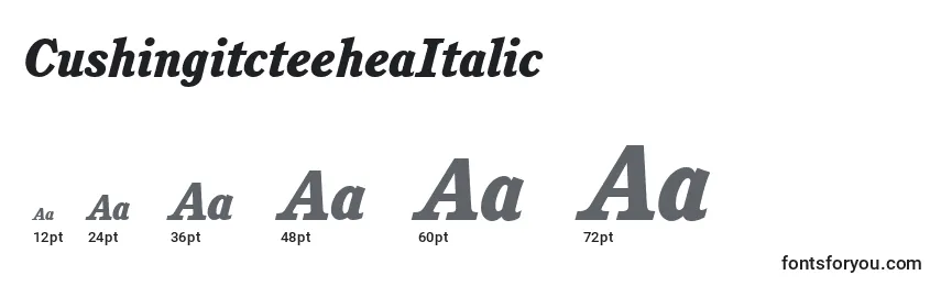 CushingitcteeheaItalic Font Sizes