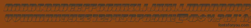 Warpthrusterplatital Font – Black Fonts on Brown Background