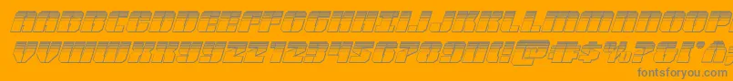 Czcionka Warpthrusterplatital – szare czcionki na pomarańczowym tle