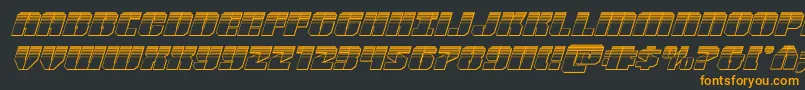Warpthrusterplatital Font – Orange Fonts on Black Background