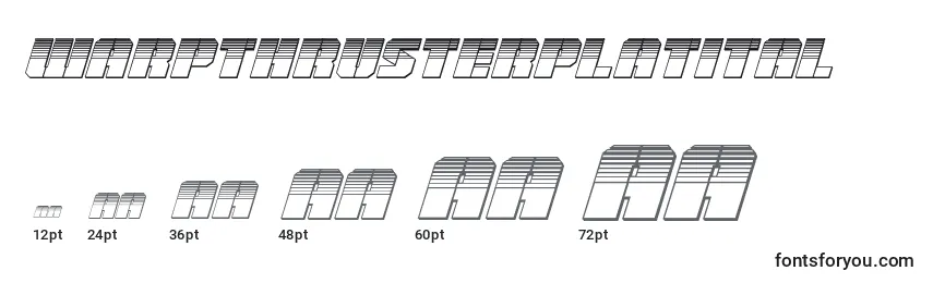 Размеры шрифта Warpthrusterplatital