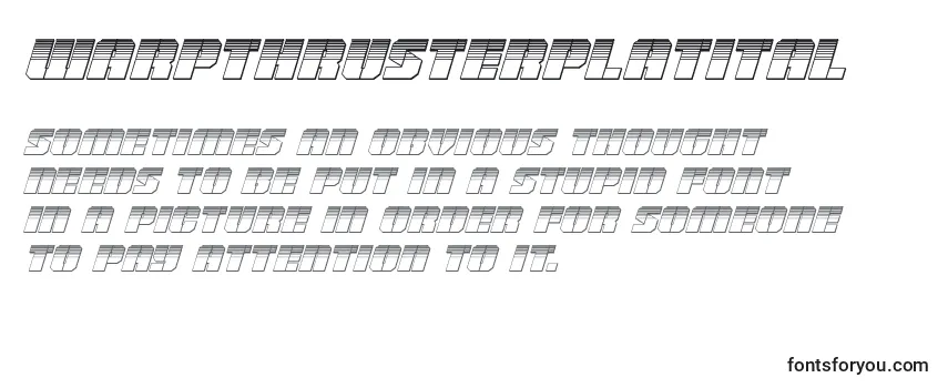 Warpthrusterplatital Font