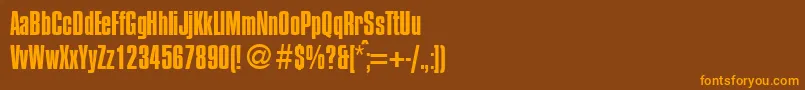 fuente CompressedRegularDb – Fuentes Naranjas Sobre Fondo Marrón
