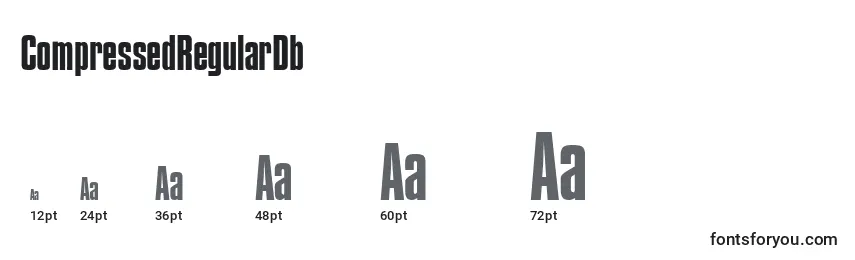 CompressedRegularDb Font Sizes