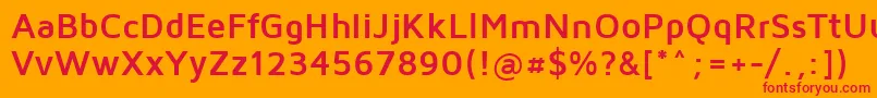 MavenProBold Font – Red Fonts on Orange Background