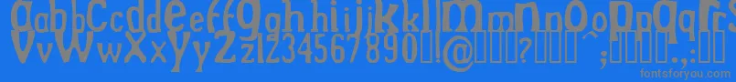 Drekn Font – Gray Fonts on Blue Background