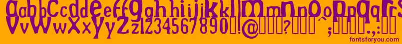 Шрифт Drekn – фиолетовые шрифты на оранжевом фоне