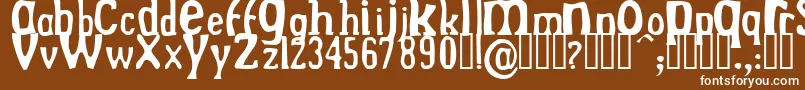 Drekn Font – White Fonts on Brown Background