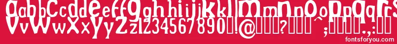 Drekn Font – White Fonts on Red Background